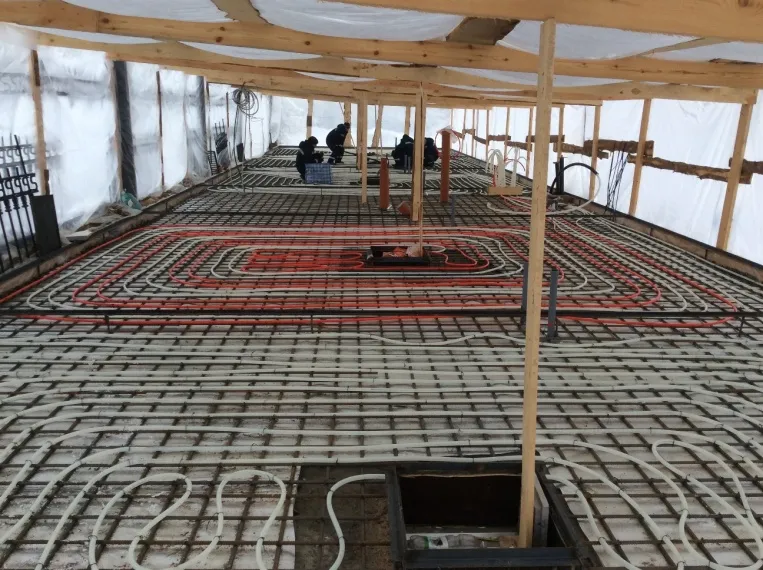 МСО 5 постов. Монтаж бетонной плиты с обогревом